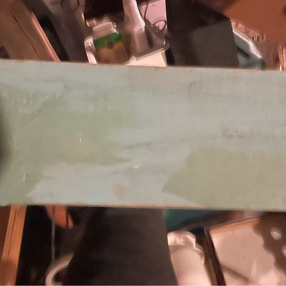 Antiqued Refinished Shelf with Hooks - Picture 5 of 11